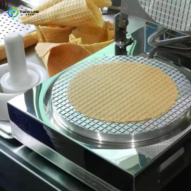 Waffle Cone Maker - Máquina de Waffle Elétrica Comercial FL